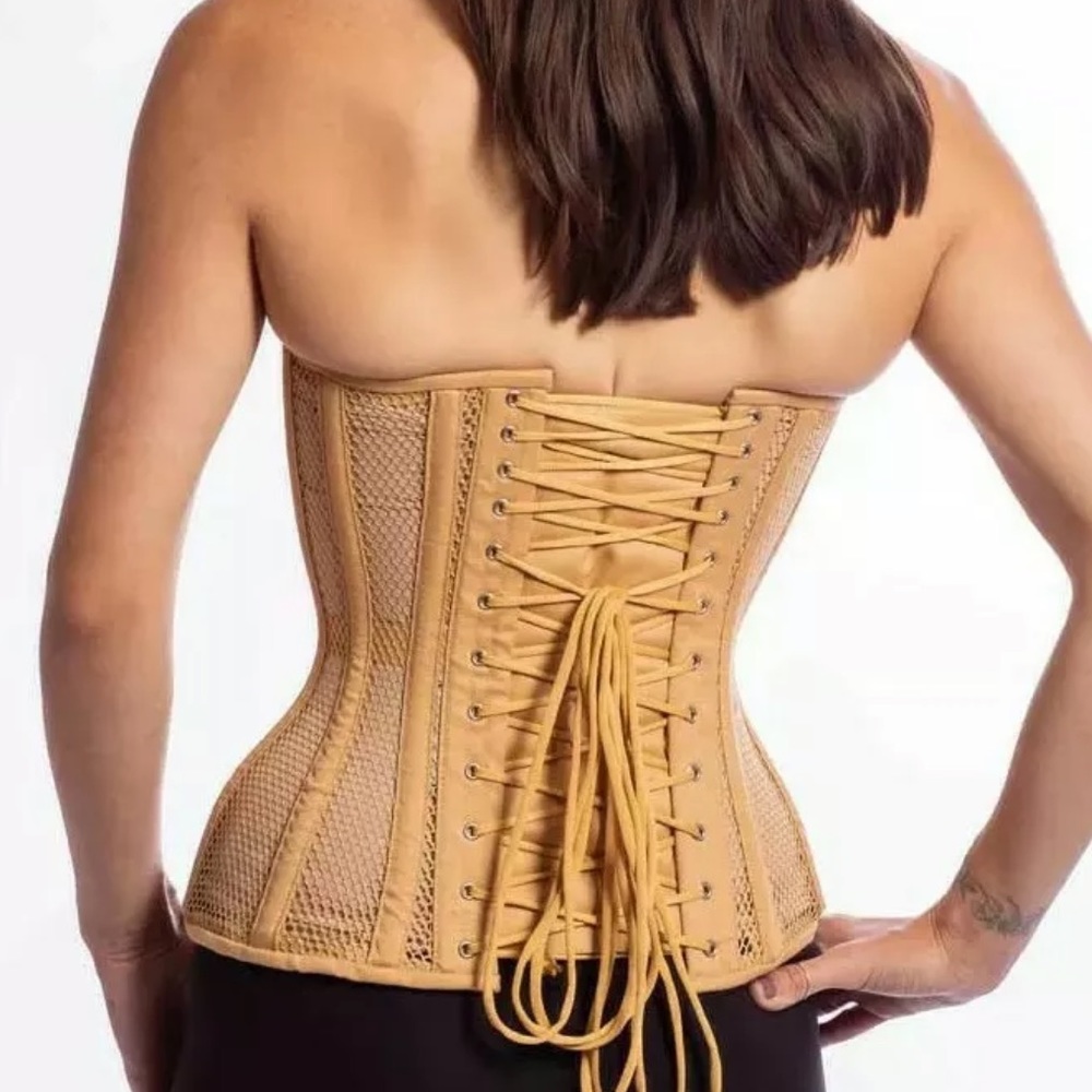 🔻Tan Cream Mesh Corset